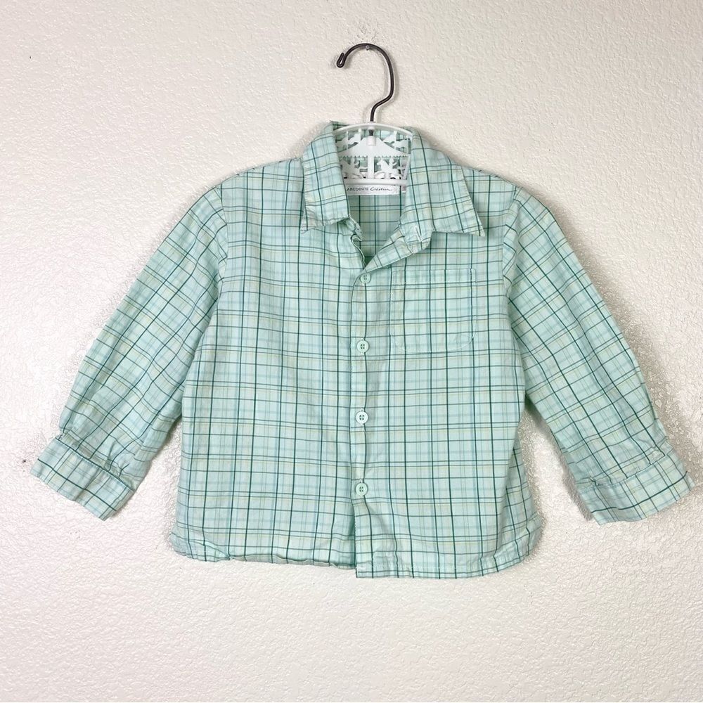 Cocoon Mint Green Plaid Button Up Shirt